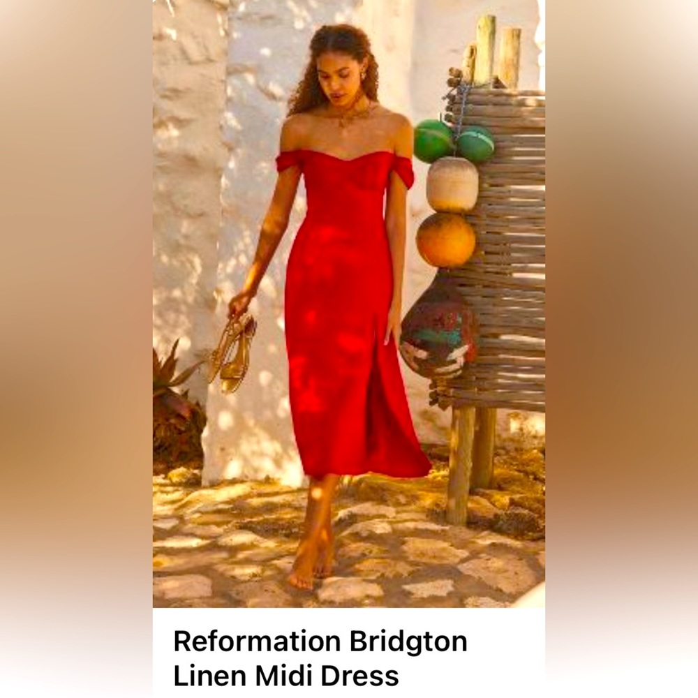 Reformation Bridgerton linen dress size 10.